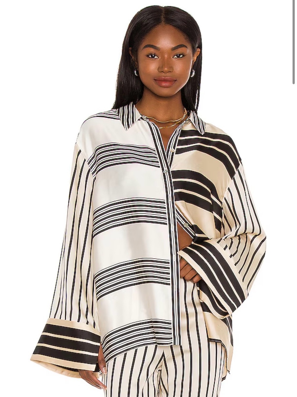 L'Academie The Katy Blouse in Multi Stripe Size Small NWT - C11-709